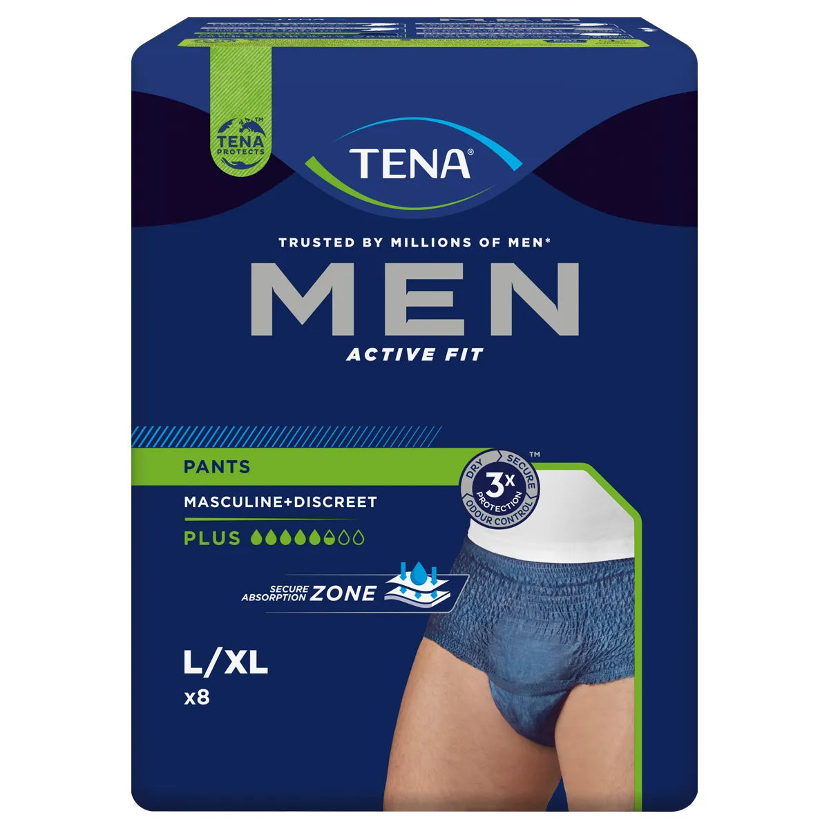 TENA PLUS MEN PANTS LARGE/XLARGE 8