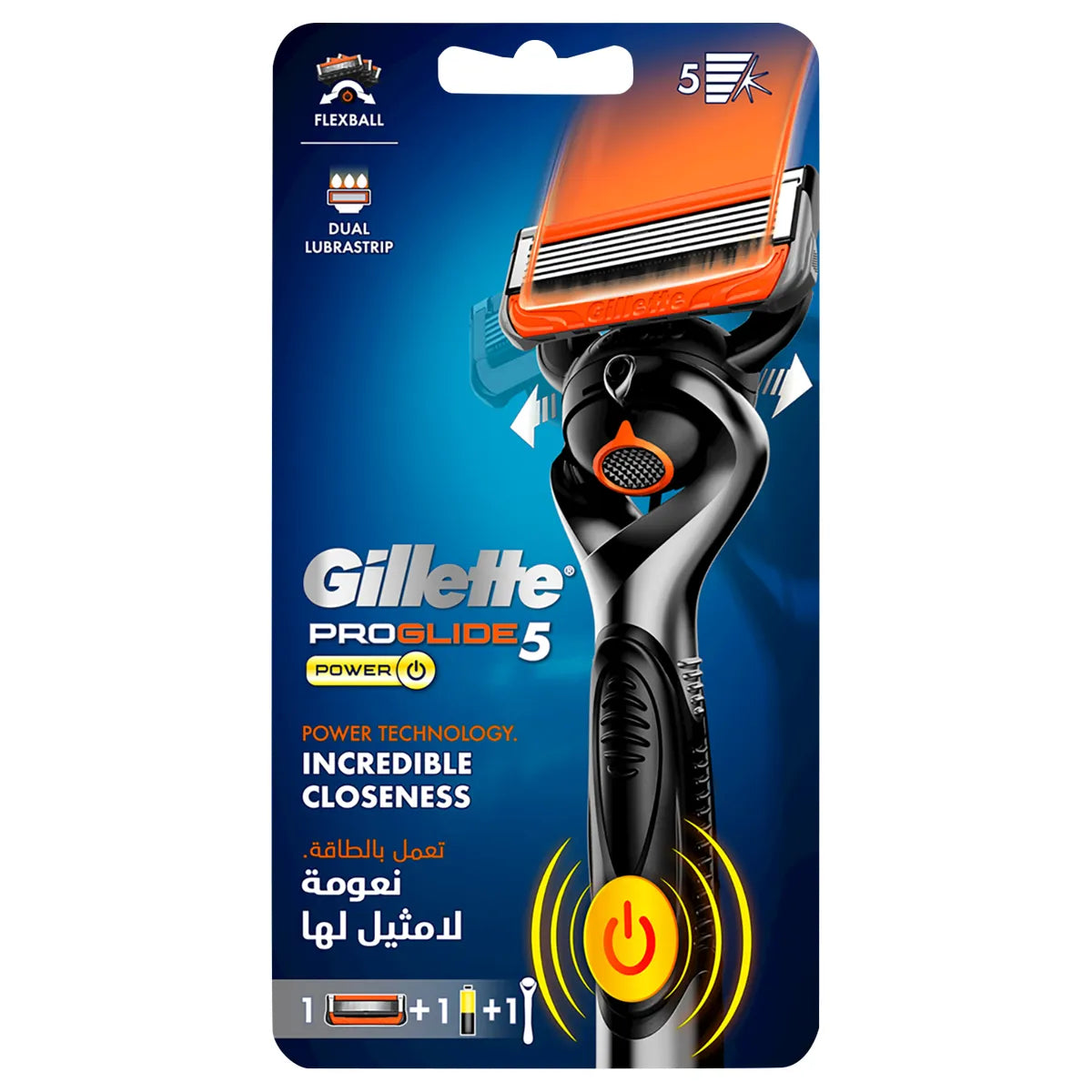 GILLETTE FUSION 5 PROGLIDE FLEXBALL POWER SHAVING RAZOR