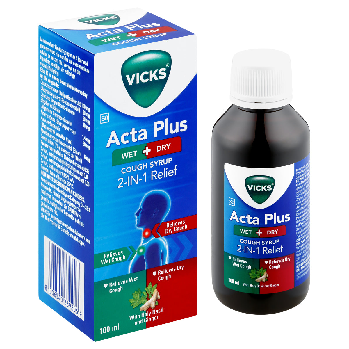 VICKS ACTA PLUS WET & DRY COUGH SYRUP 100ML