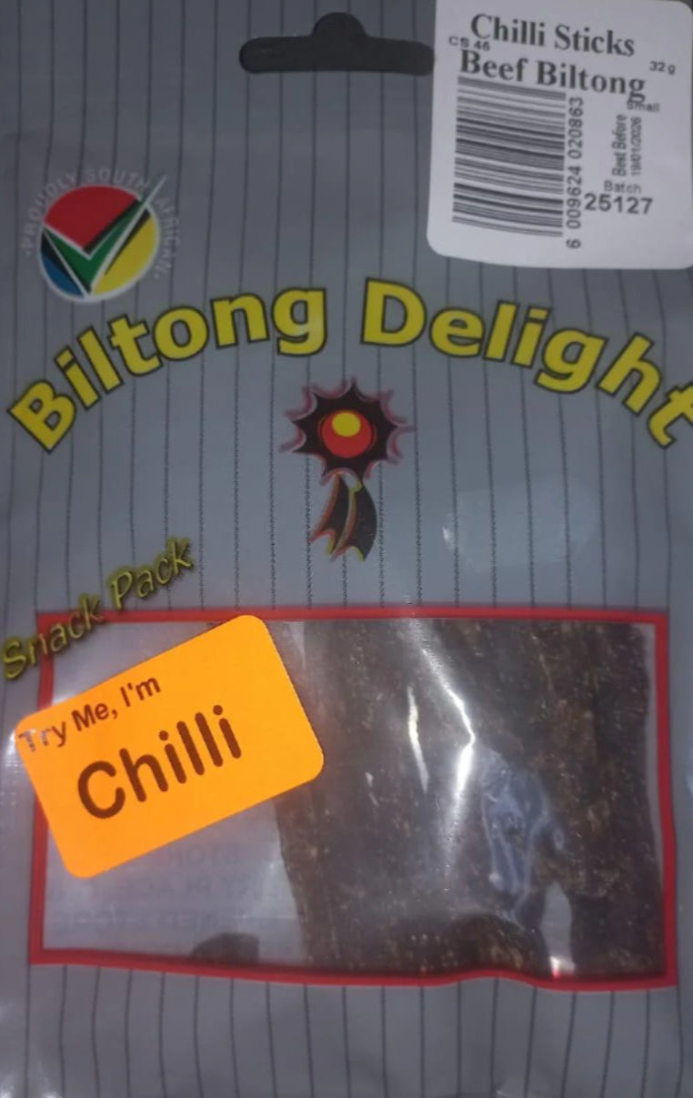 BILTONG DELIGHT CHILLI STICKS