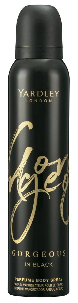 YARDLEY GORGEOUS IN BLACK BODY SPRAY 150ML