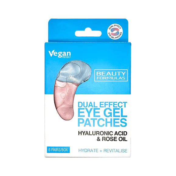 BEAUTY FORMULA HYALURONIC ACID AND ROSE OIL DUAL EYE GEL PATCHES