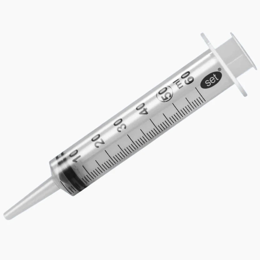 HEALTHEASE 60ML SYRINGE WITH CATHETER TIP SINGLE
