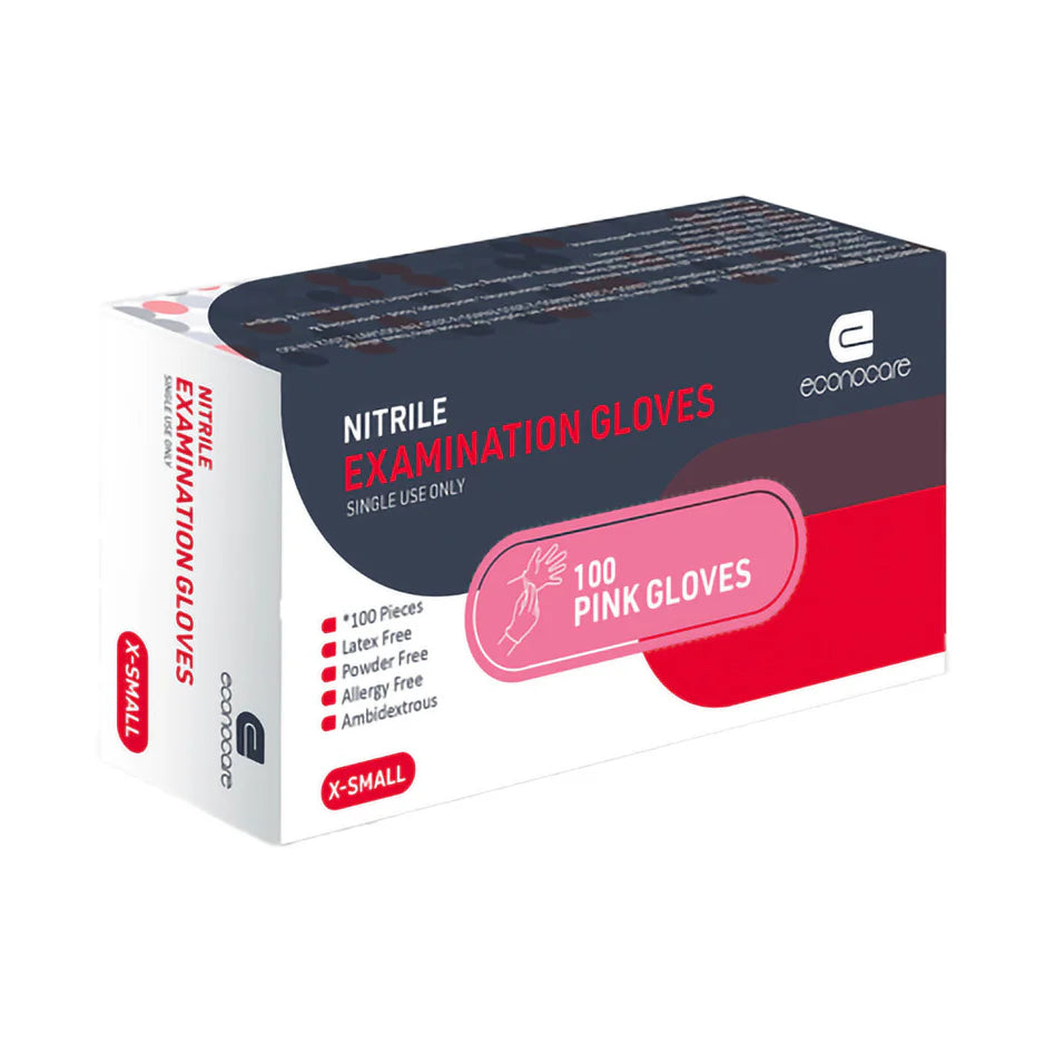 MX ECONOCARE NITRILE EXAMINATION GLOVES EXTRA SMALL 100