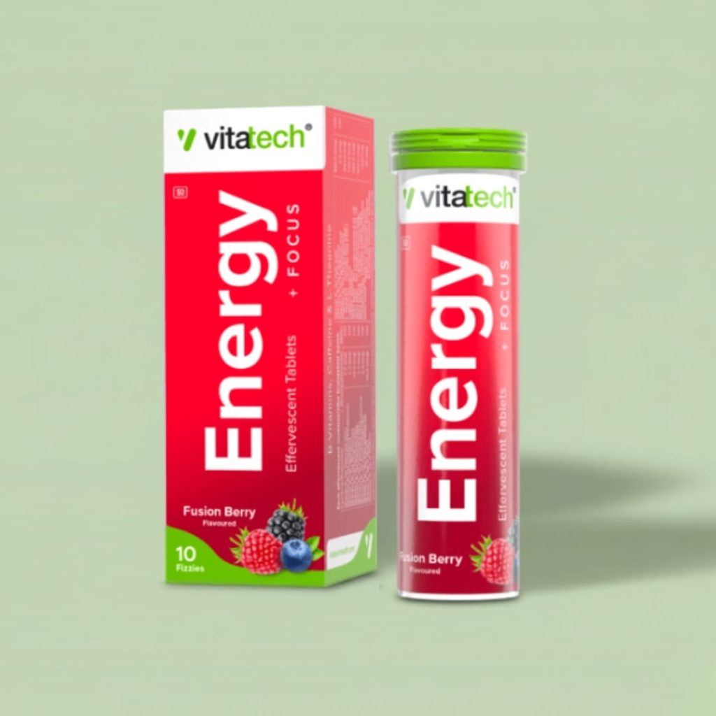 VITATECH VITA + ENERGY EFFERVESCENT 10'S ( FUSION BERRY)