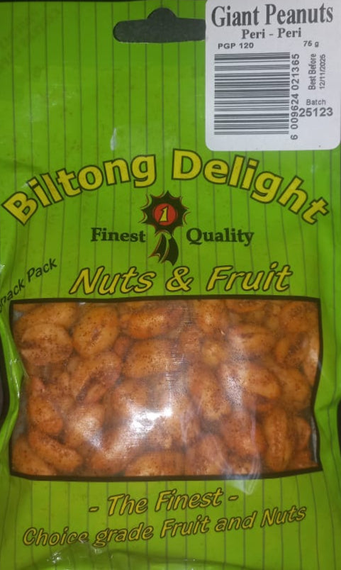 BILTONG DELIGHT GIANT PEANUTS PERI-PERI