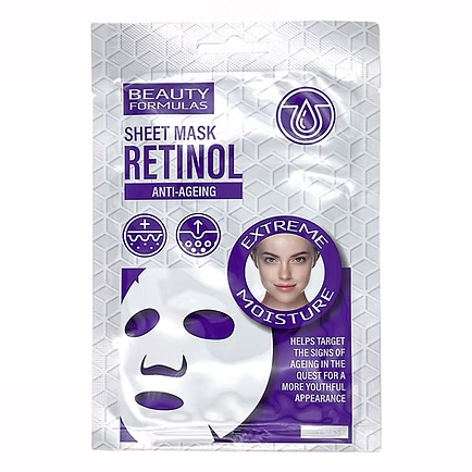BEAUTY FORMULAS RETINOL SHEET FACE MASK