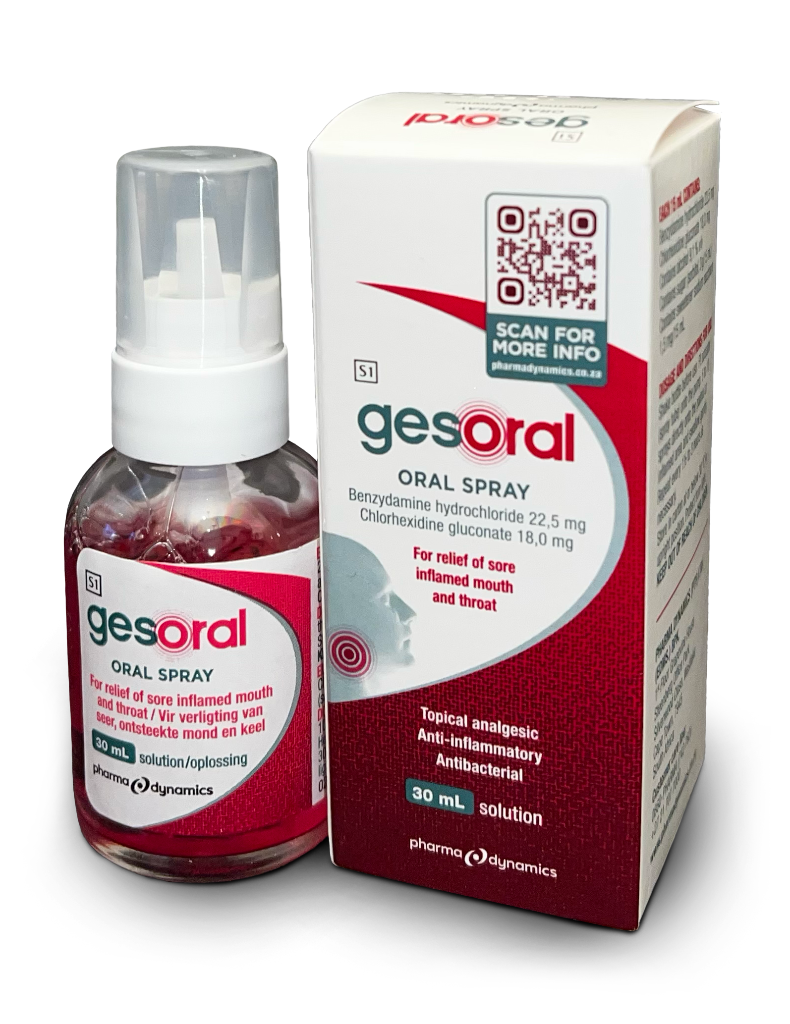 GESORAL 22.5MG/18MG ORAL SPRAY