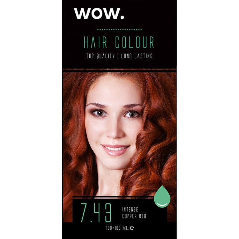 WOW HAIR DYE 7.43 INTENSE COPPER RED