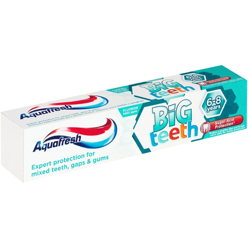 AQUAFRESH TOOTHPASTE BIG TEETH 6+8 YEARS