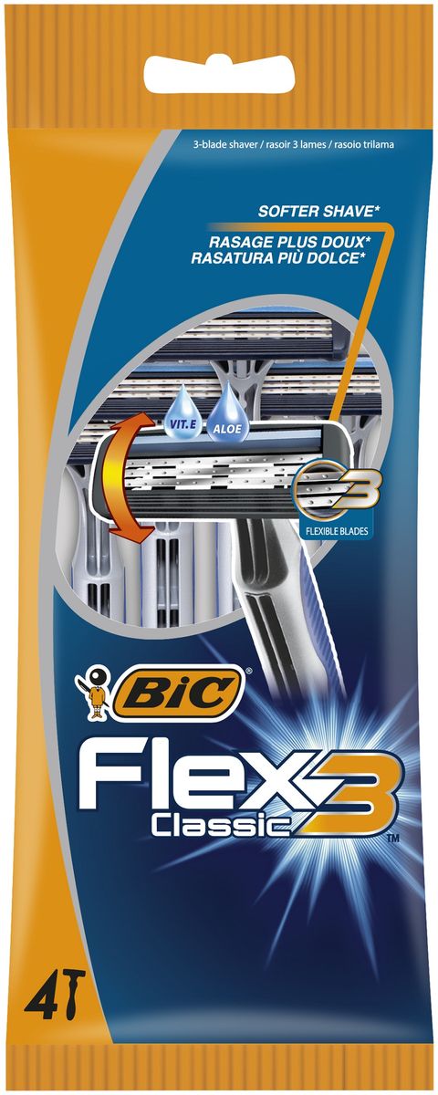 BIC FLEX 3 CLASSIC DISPOSABLE MEN'S RAZORS