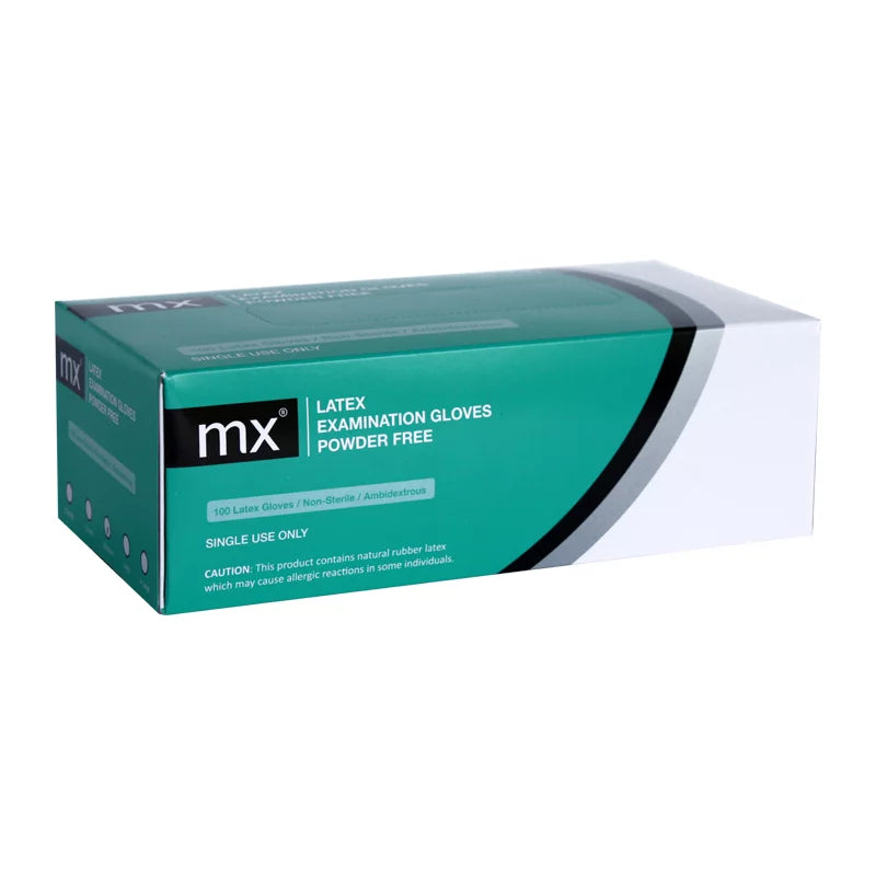 MX LATEX POWDER FREE EXAMINATION GLOVES 100