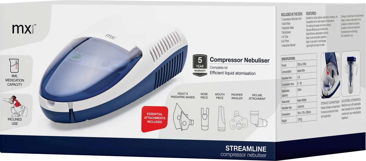 MX STREAMLINE COMPRESSOR NEBULISER