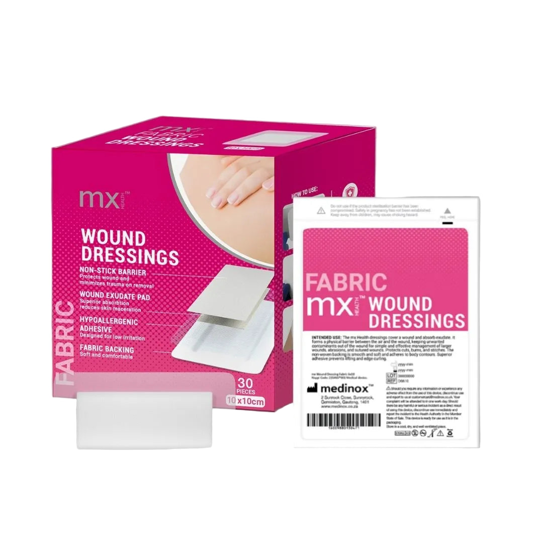 MX FABRIC WOUND DRESSING 10CM X 10CM SINGLE