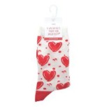 JENAM RED HEARTS VALENTINES DAY SOCKS