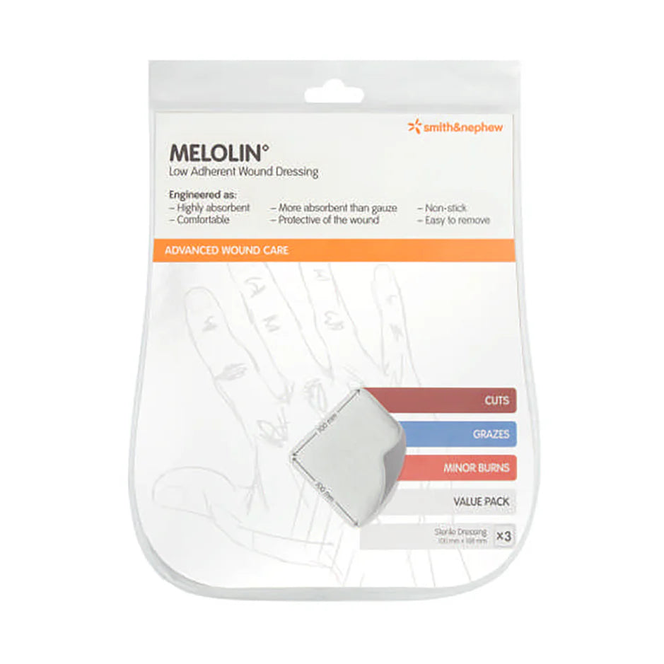MELOLIN WOUND DRESSING 100MM X 100MM