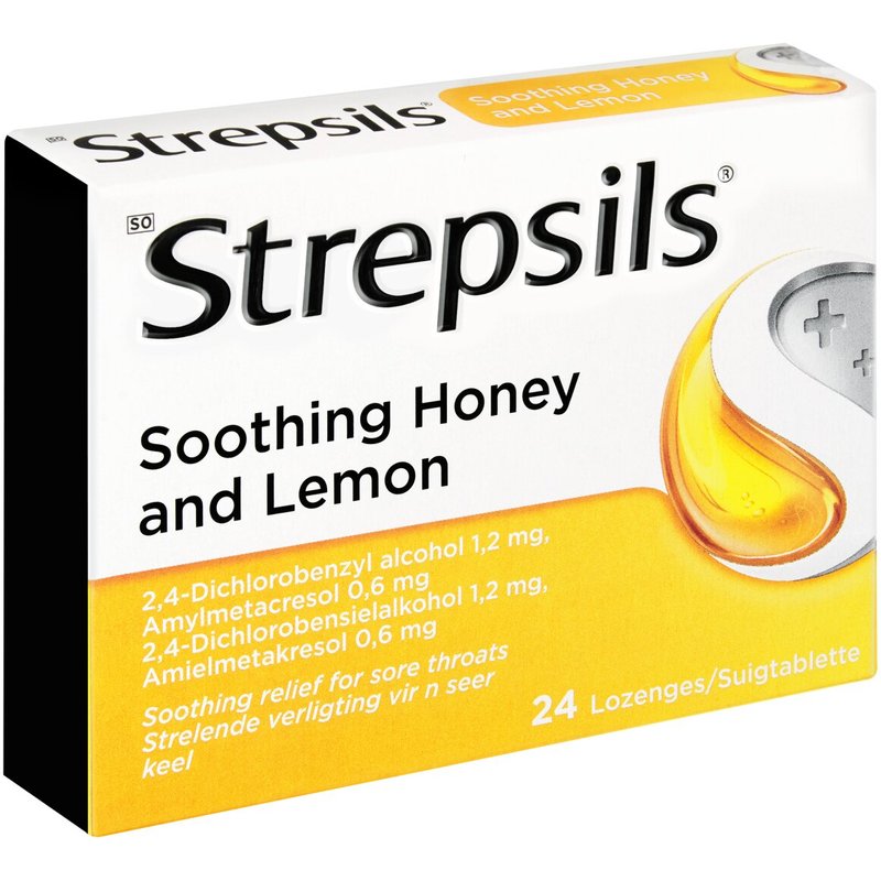 STREPSILS SOOTHING HONEY+LEMON LOZENGES 24