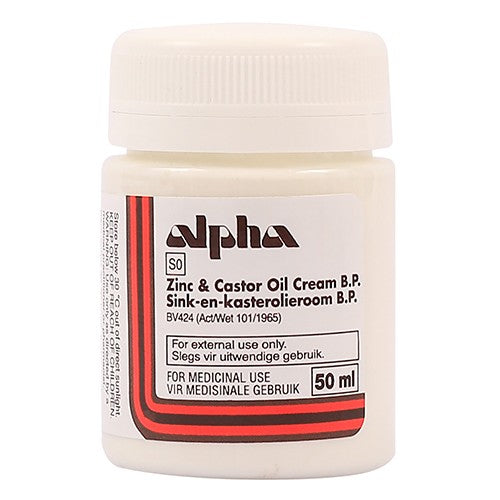 ALPHA ZINC AND CASTOR OIL CREAM 50ML