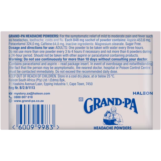 GRANDPA HEADACHE POWDER SACHETS