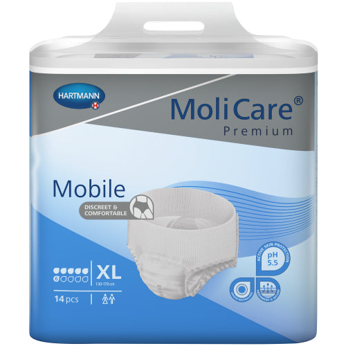 MOLICARE PREMIUM MOBILE PULL-UP PANTS XL 14 PACK