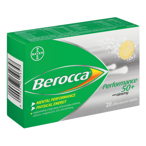 BEROCCA PERFORMANCE 50+ EFFERVESCENT 20