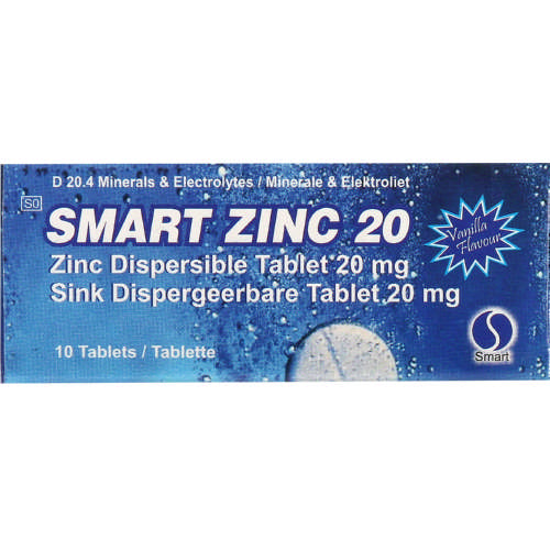 SMART ZINC 20MG DISPERSIBLE TABLETS 10