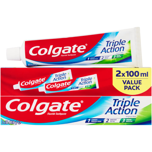 COLGATE TOOTHPASTE TRIPLE ACTION ORIGINAL VALUE PACK 100ML