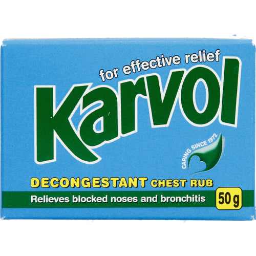 KARVOL ADULT DECONGESTANT CHEST RUB 50G