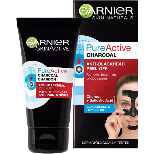GARNIER PURE ACTIVE CHARCOAL ANTI BLACKHEAD PEEL OFF MASK 50ML