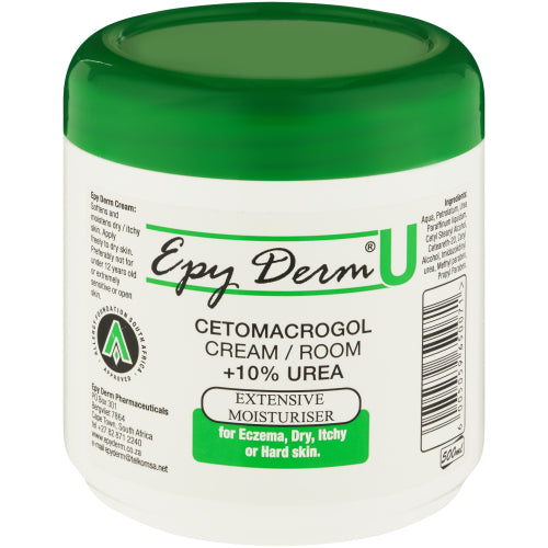 EPY DERM U +10% UREA CETOMACROGOL CREAM 500ML