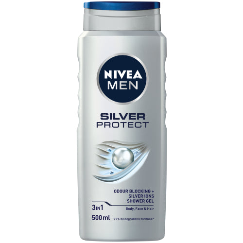 NIVEA SILVER PROTECT MEN SHOWER GEL 500ML