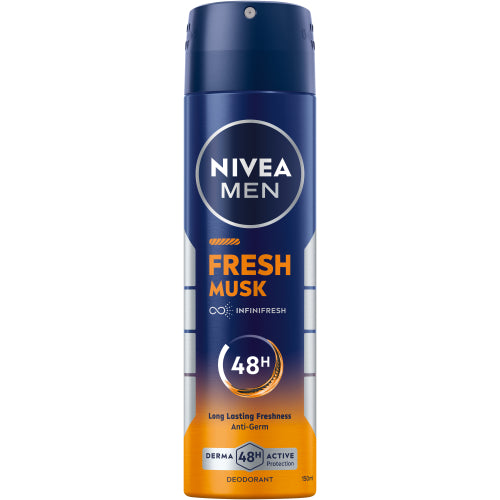 NIVEA FRESH MUSK MEN PERFUME BODY SPRAY 150ML