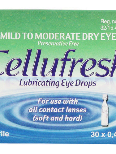 CELLUFRESH 0.4ML LUBRICANT EYE DROPS SINGLE DOSE 30 X 0.4ML