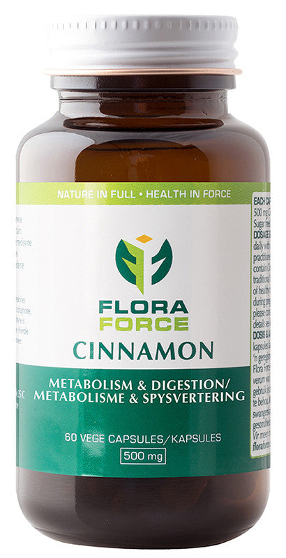 FLORA FORCE CINNAMON 500MG VEGI CAPSULES 60