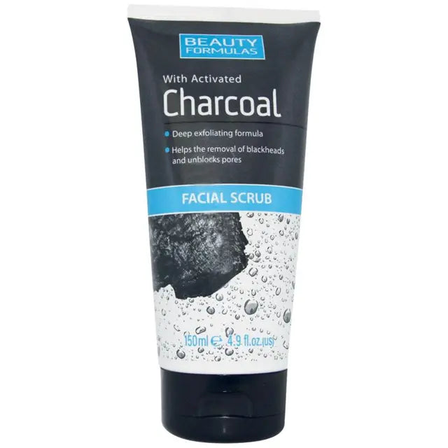 BEAUTY FORMULA ACTIVATED CHARCOAL FACIAL SCRUB  150ML