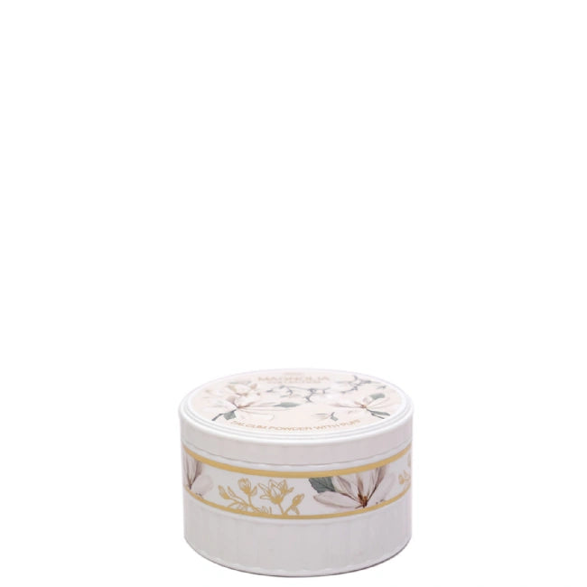 JENAM MAGNOLIA TALC CONTAINER WITH PUFF