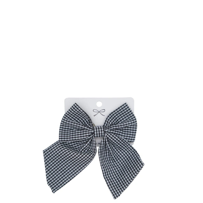 JENAM BOW-TIQUE BLACK GINGHAM HAIR CLIP