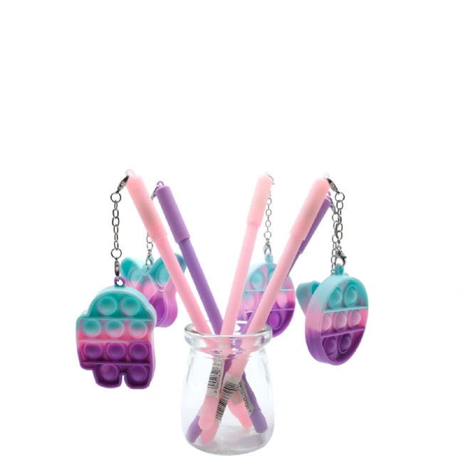 IMPO FINE TIP PEN WITH DETACHABLE POP IT TOY ASSORTED