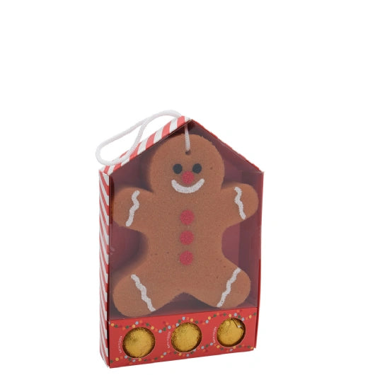 JENAM BATHITIME FUN - 3X30G BATH FIZZERS & GINGERBREAD MAN SPONGE