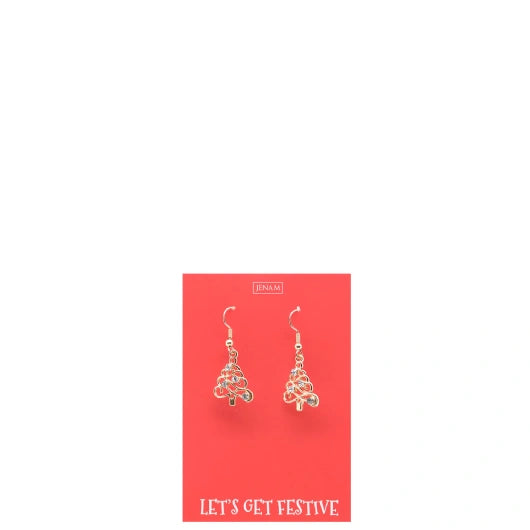 JENAM CHRISTMAS EARINGS GOLD TREE