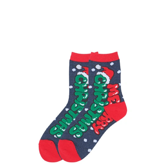 JENAM CHRISTMAS  -MERRY CHRISTMAS SOCKS ( ONE SIZE FITS MOST)