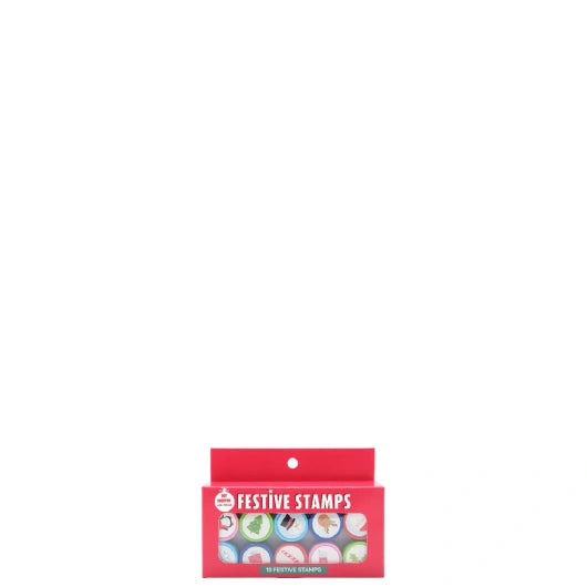 JENAM CHRISTMAS  - FESTIVE STAMPS 10PCE 3.5CM