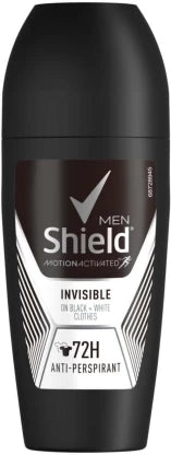 SHIELD MEN INVISIBLE BLACK & WHITE ROLL-ON 50ML