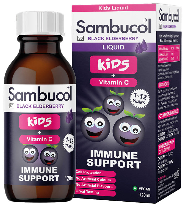 SAMBUCOL BLACK ELDERBERRY KIDS SYRUP 120ML