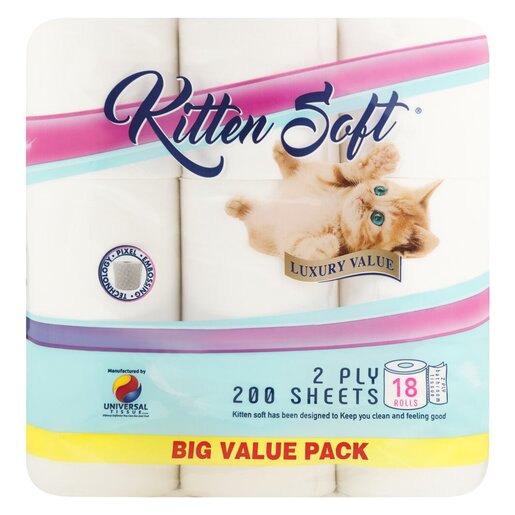 KITTEN SOFT 2 PLY  TOILET PAPER 18