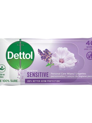 DETTOL SENSITIVE HYGIENE WIPES 40