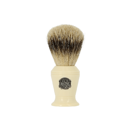 THE VULIX OLD ORIGINAL SHAVING BRUSH PURE BADGER BRISTLES WHITE HANDLE