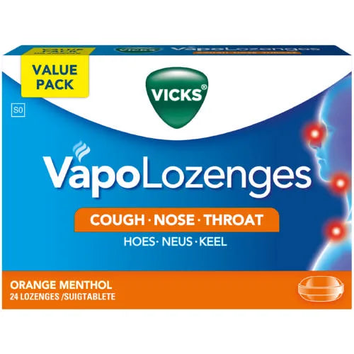 VICKS ORANGE MENTHOL VAPOLOZENGES 24