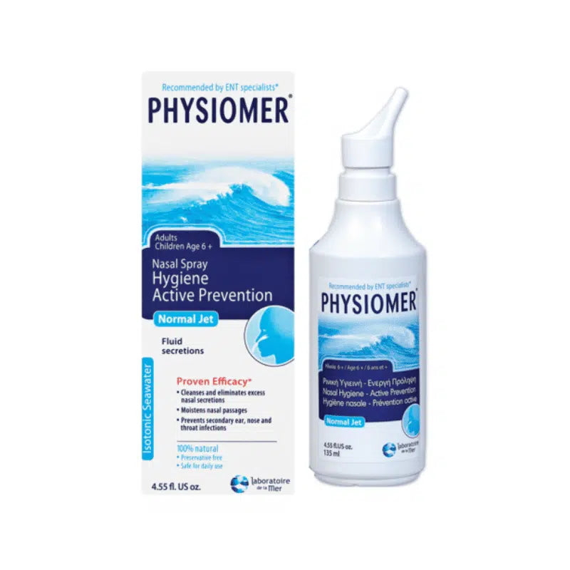 PHYSIOMER NORMAL JET NASAL SPRAY ADULTS AND CHILDREN 135ML